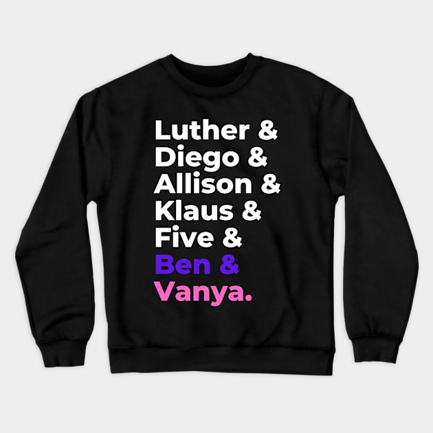 umbrella academy members Crewneck Sweatshirt by gochiii